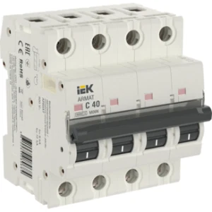 IEK ARMAT Автоматический выключатель M06N 4P C 40А - AR-M06N-4-C040 IEK ARMAT Автоматический выключатель M06N 4P C 40А - AR-M06N-4-C040