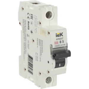 IEK ARMAT Автоматический выключатель M10N 1P B 5А - AR-M10N-1-B005 IEK ARMAT Автоматический выключатель M10N 1P B 5А - AR-M10N-1-B005