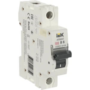 IEK ARMAT Автоматический выключатель M10N 1P B 6А - AR-M10N-1-B006 IEK ARMAT Автоматический выключатель M10N 1P B 6А - AR-M10N-1-B006