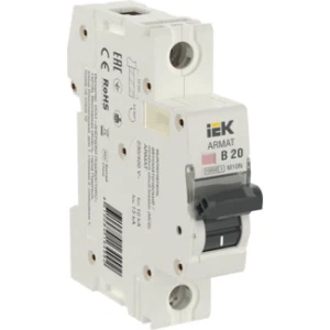 IEK ARMAT Автоматический выключатель M10N 1P B 20А - AR-M10N-1-B020 IEK ARMAT Автоматический выключатель M10N 1P B 20А - AR-M10N-1-B020