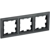IEK BRITE Рамка 3-местная РУ-3-БрЧ черный