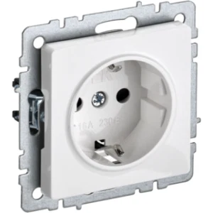 IEK BRITE Розетка 1-местная с заземлением с защитными шторками 16А РС14-1-0-БрБ белый - BR-R14-16-K01 IEK BRITE Розетка 1-местная с заземлением с защитными шторками 16А РС14-1-0-БрБ белый - BR-R14-16-K01