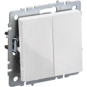 IEK BRITE Выключатель 2-клавишный 10А ВС10-2-0-БрБ белый - BR-V20-0-10-K01 IEK BRITE Выключатель 2-клавишный 10А ВС10-2-0-БрБ белый - BR-V20-0-10-K01