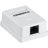 IEK Розетка информационная настенная RJ45 кат.5E UTP 1 порт GENERICA