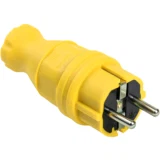 IEK Вилка прямая ВБп3-1-0м IP44 ОМЕГА жёлтая