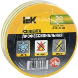 IEK Изолента 0,18х19мм желто-зеленая 20м ИЭК