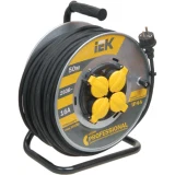IEK Катушка УК50 на мет. с термозащитой 4 места 2P+PE/50м КГ 3х1,5мм2 IP44 PROFESSIONAL